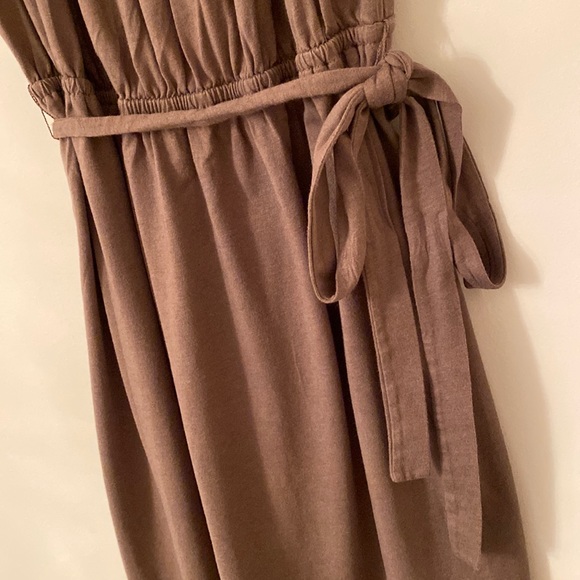 Ann Taylor LOFT Light Brown Ruched Dress - Picture 6 of 8